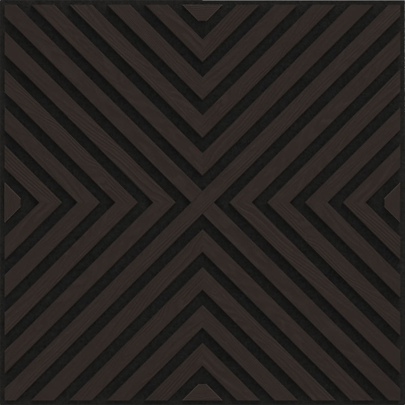 Mexen Linea 01 panel ścienny akustyczny 60 x 60 cm (4szt.), filc 9 mm, fornir techniczny, Czarny Dąb - S110-60607-01-046