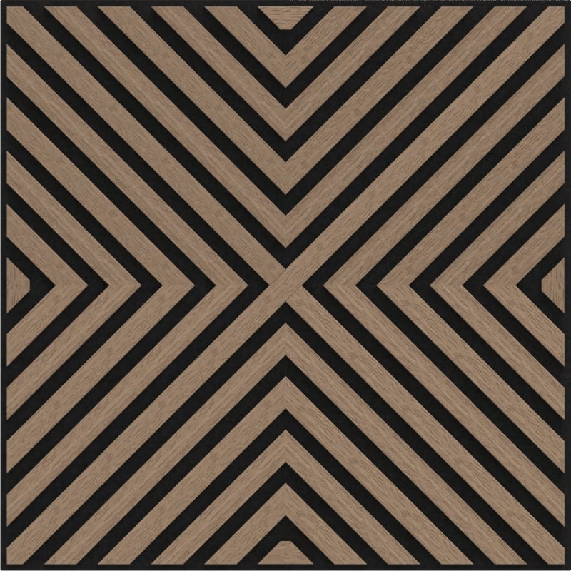 Mexen Linea 01 panel ścienny akustyczny 60 x 60 cm (4szt.), filc 9 mm, fornir techniczny, Jasny Orzech - S110-60607-01-047