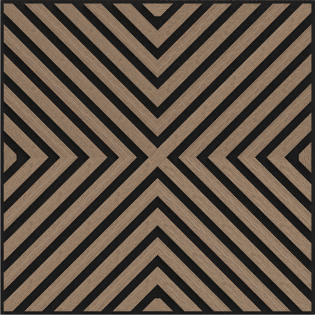 Mexen Linea 01 panel ścienny akustyczny 60 x 60 cm (4szt.), filc 9 mm, fornir techniczny, Jasny Orzech - S110-60607-01-047