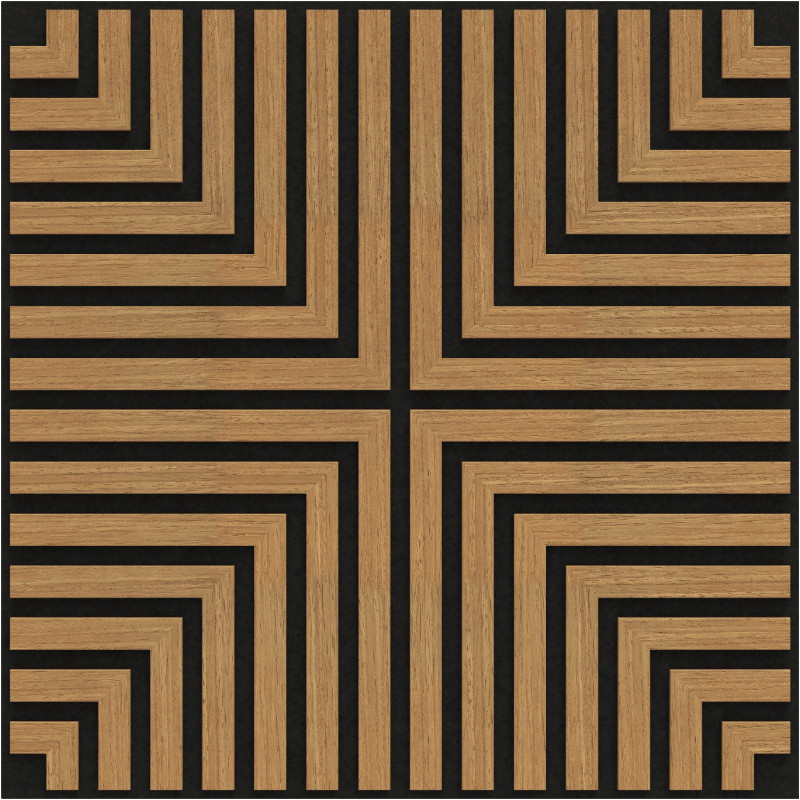Mexen Linea 02 panel ścienny akustyczny 60 x 60 cm (4szt.), filc 9 mm, fornir techniczny, Dąb Classic - S110-60607-02-041