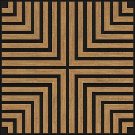 Mexen Linea 02 panel ścienny akustyczny 60 x 60 cm (4szt.), filc 9 mm, fornir techniczny, Dąb Classic - S110-60607-02-041
