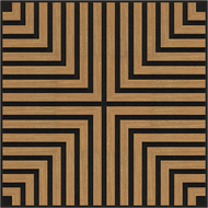 Mexen Linea 02 panel de pared acústico 60 x 60 cm (4pzas.), fieltro 9 mm, chapa técnica, Roble Clásico - S110-60607-02-041