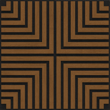Mexen Linea 02 panel ścienny akustyczny 60 x 60 cm (4szt.), filc 9 mm, fornir techniczny, Dąb Natural - S110-60607-02-042