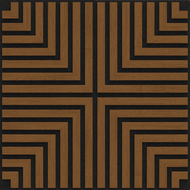 Mexen Linea 02 painel de parede acústico 60 x 60 cm (4 unid.), feltro 9 mm, folheado técnico, Carvalho Natural