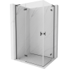 Mexen Mist-H L Duo cabina de ducha abatible izquierda 85 x 80 cm, transparente, gris arma cepillado - 8A5L-085L-080P-66-00