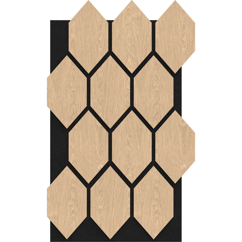 Mexen Lam-B Wandpaneele 275 x 30 cm, HDF Platte 4 mm, technisches Furnier, Sandiger Eiche - S100-275307-3015-001