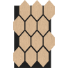 Mexen Form 01 panel ścienny akustyczny 91 x 56 cm (4szt.), filc 9 mm, fornir techniczny, Bielony Dąb - S111-91567-01-040