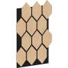 Mexen Form 01 akustična stenska plošča 91 x 56 cm (4 kosi), filc 9 mm, tehnični furnir, Beljeni Hrast - S111-91567-01-040