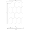 Mexen Form 01 panel ścienny akustyczny 91 x 56 cm (4szt.), filc 9 mm, fornir techniczny, Bielony Dąb - S111-91567-01-040