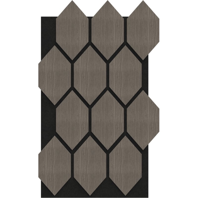 Mexen Form 01 akustični stenski panel 91 x 56 cm (4 kosi), filc 9 mm, tehnični furnir, Sivi Hrast - S111-91567-01-043