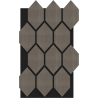 Mexen Form 01 akustični stenski panel 91 x 56 cm (4 kosi), filc 9 mm, tehnični furnir, Sivi Hrast - S111-91567-01-043