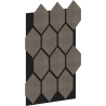 Mexen Form 01 akustični stenski panel 91 x 56 cm (4 kosi), filc 9 mm, tehnični furnir, Sivi Hrast - S111-91567-01-043