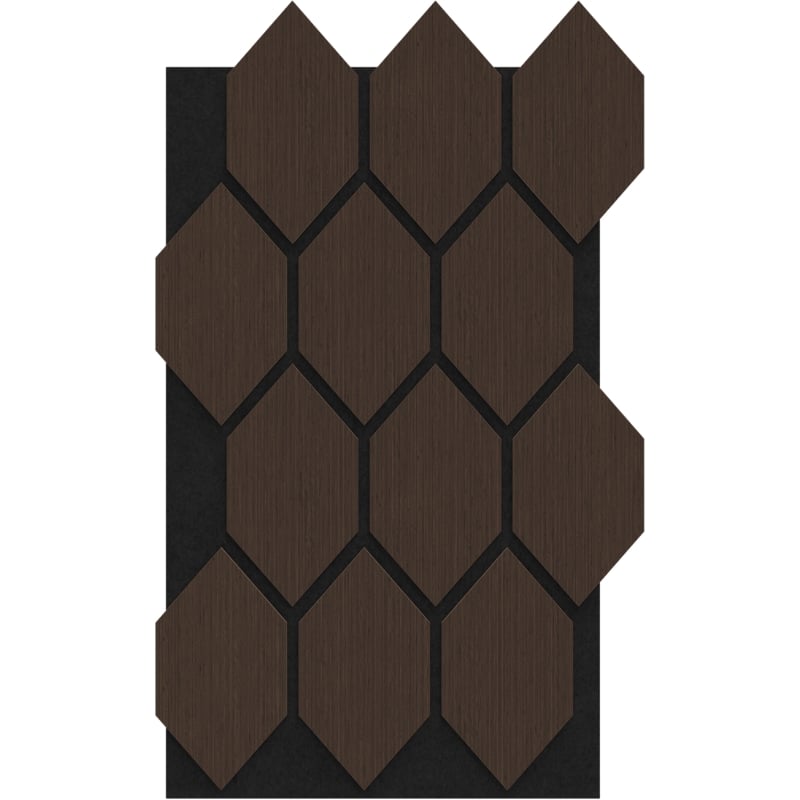 Mexen Form 01 zvočni stenski panel 91 x 56 cm (4 kos), filc 9 mm, tehnični furnir, Mocca hrast - S111-91567-01-045
