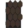 Mexen Form 01 zvočni stenski panel 91 x 56 cm (4 kos), filc 9 mm, tehnični furnir, Mocca hrast - S111-91567-01-045