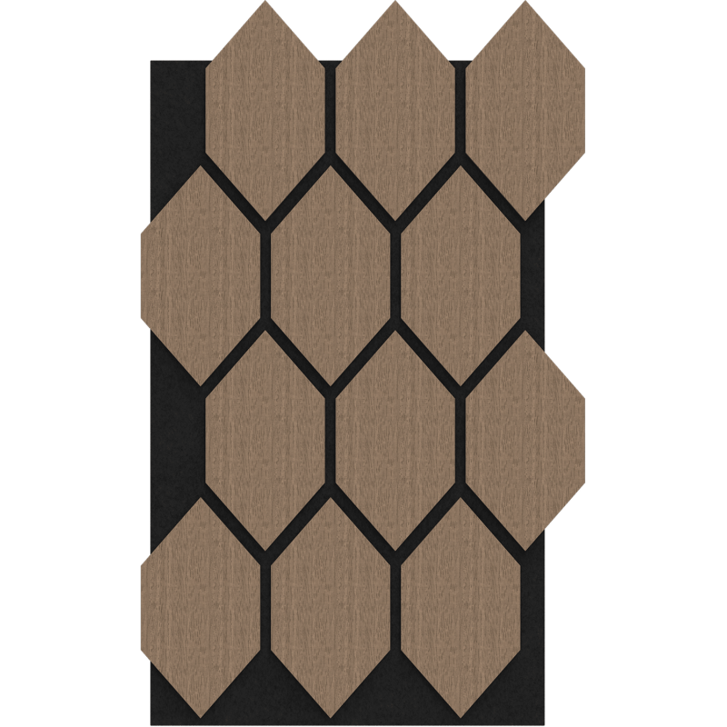 Mexen Lam-B lamelles murales 275 x 30 cm, panneau HDF 4 mm, placage technique, Chêne Sable - S100-275307-3015-001