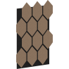 Mexen Form 01 akustična stenska plošča 91 x 56 cm (4 kosi), filc 9 mm, tehnični furnir, Svetli Oreh - S111-91567-01-047