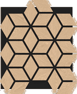 Mexen Lam-B lamas de pared 275 x 30 cm, tablero HDF de 4 mm, chapa técnica, Roble Arenoso - S100-275307-3015-001