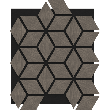 Mexen Form 02 akustična stenska plošča 81 x 66 cm (4 kosa), filc 9 mm, tehnični furnir, Sivi hrast - S111-81667-02-043