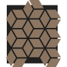 Mexen Form 02 akustična stenska plošča 81 x 66 cm (4 kosi), filc 9 mm, tehnični furnir, Svetli Oreh - S111-81667-02-047