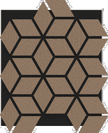 Mexen Lam-B lamas de pared 275 x 30 cm, tablero HDF de 4 mm, chapa técnica, Roble Arenoso - S100-275307-3015-001