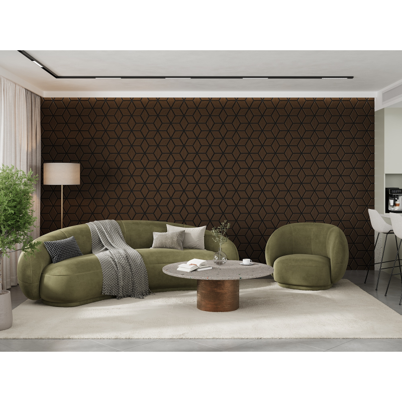 Mexen Lam-B επενδύσεις τοίχου 275 x 30 cm, πλάκα HDF 4 mm, τεχνικός καπλαμάς, Δρυς