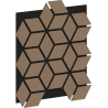 Mexen Form 02 akustična stenska plošča 81 x 66 cm (4 kosi), filc 9 mm, tehnični furnir, Svetli Oreh - S111-81667-02-047
