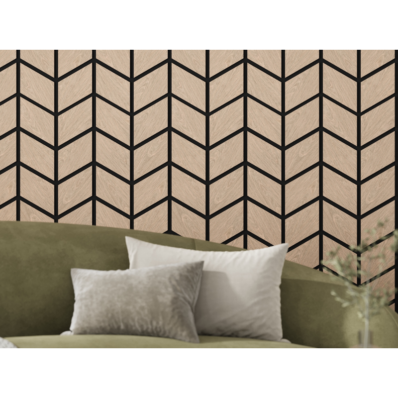 Mexen Lam-B επενδύσεις τοίχου 275 x 30 cm, πλάκα HDF 4 mm, τεχνικός καπλαμάς, Δρυς