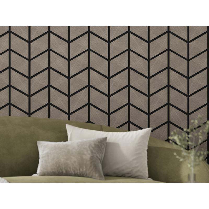 Mexen Lam-B lamelles murales 275 x 30 cm, panneau HDF 4 mm, placage technique, Chêne Sable - S100-275307-3015-001