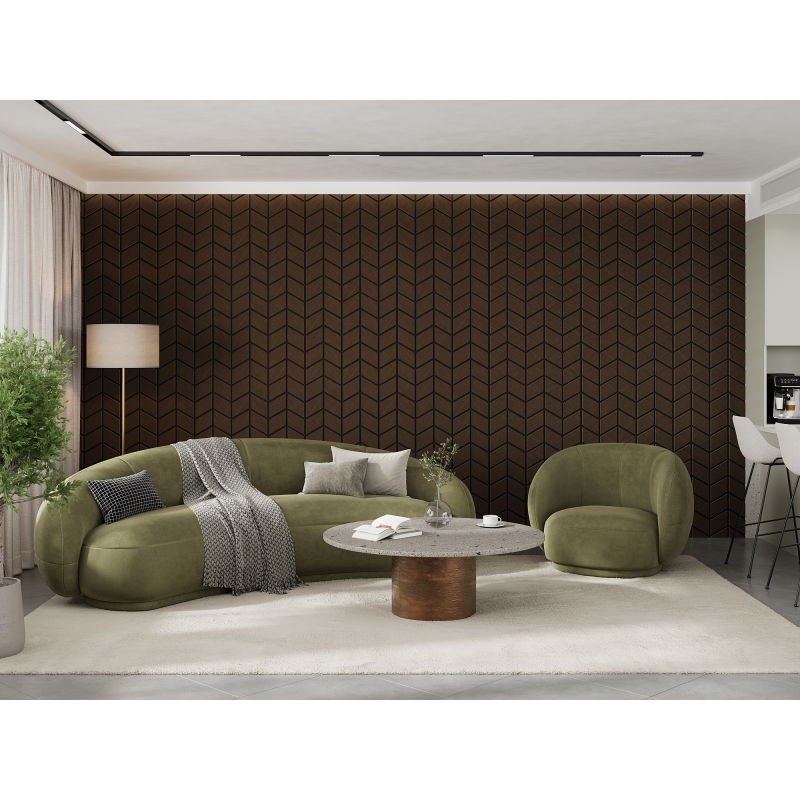 Mexen Lam-B Wandpaneele 275 x 30 cm, HDF Platte 4 mm, technisches Furnier, Sandiger Eiche - S100-275307-3015-001