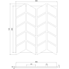 Mexen Form 03 akoestisch wandpaneel 71,5 x 58 cm (4 stuks), vilt 9 mm, technisch fineer, Licht Noten - S111-71587-03-047