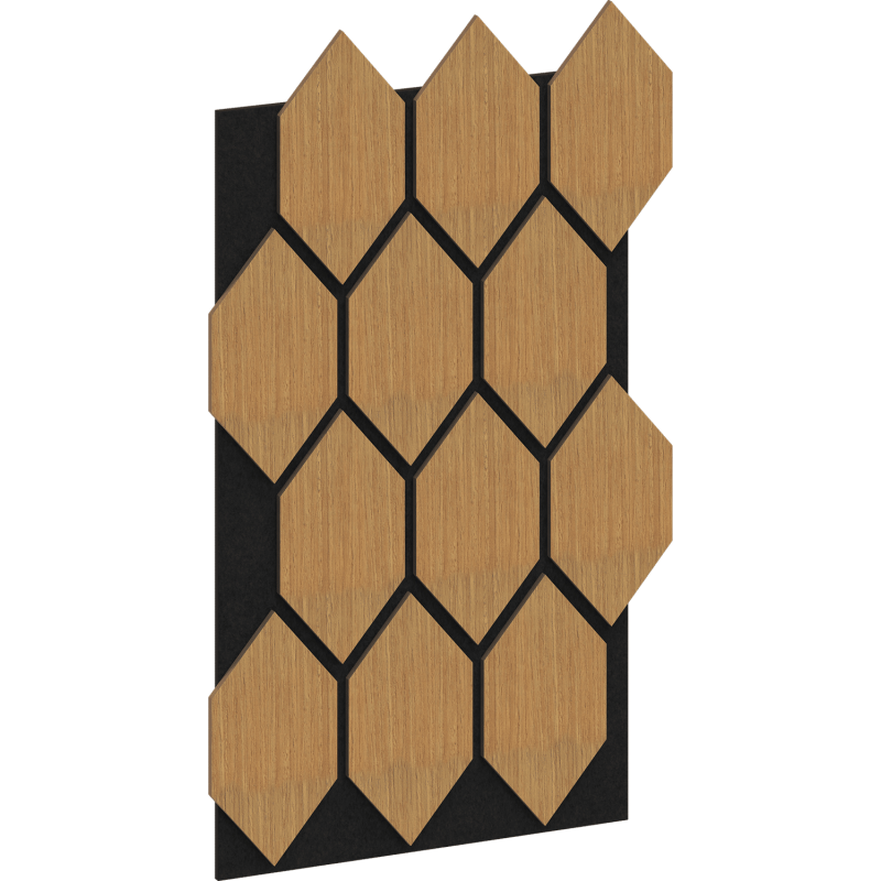 Mexen Lam-B lamelles murales 275 x 30 cm, panneau HDF 4 mm, placage technique, Chêne Sable - S100-275307-3015-001