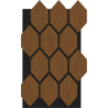 Mexen Form 01 akustična stenska plošča 91 x 56 cm (4 kosi), filc 9 mm, tehnični furnir, Naravni Hrast - S111-91567-01-042