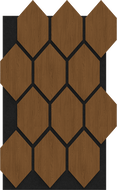 Mexen Lam-B lamelles murales 275 x 30 cm, panneau HDF 4 mm, placage technique, Chêne Sable - S100-275307-3015-001