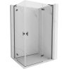 Mexen Mist-H L Duo cabina de ducha abatible derecha 80 x 120 cm, transparente, gris plomo cepillado - 8A5L-080L-120P-66-00