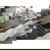 Mexen Cesar Granitspüle 1-beckig mit Abtropffläche und Küchenarmatur Telma, schwarz/silber - 6514-73-670200-50