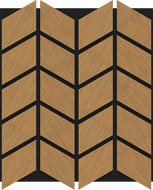 Mexen Lam-B lamelles murales 275 x 30 cm, panneau HDF 4 mm, placage technique, Chêne Sable - S100-275307-3015-001