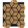 Mexen Form 02 akustični stenski panel 81 x 66 cm (4 kosi), filc 9 mm, tehnični furnir, Hrast Classic - S111-81667-02-041