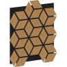 Mexen Form 02 akustični stenski panel 81 x 66 cm (4 kosi), filc 9 mm, tehnični furnir, Hrast Classic - S111-81667-02-041