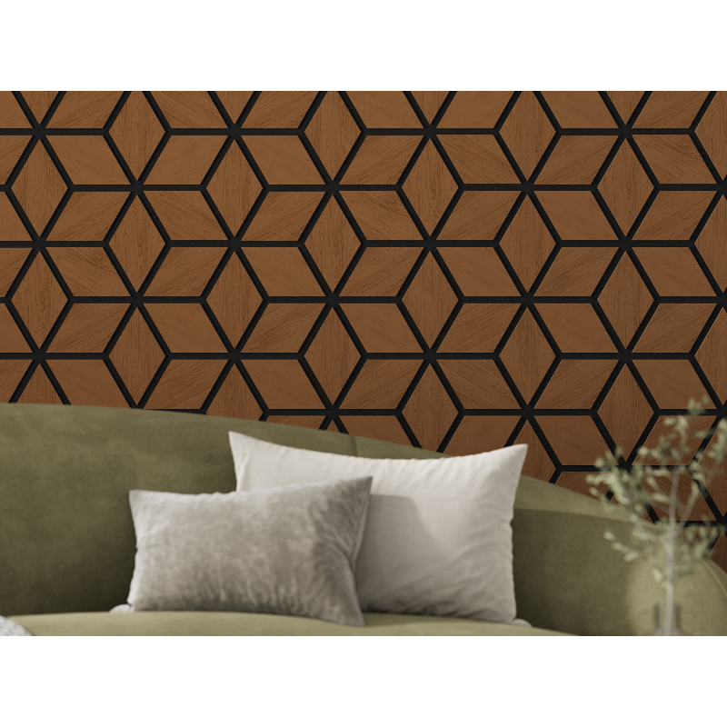 Mexen Lam-B seinäpaneelit 275 x 30 cm, 4 mm HDF-levy, tekninen viilu, Hiekkatammi - S100-275307-3015-001