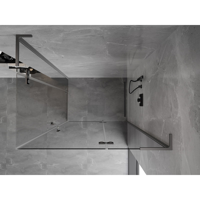 Mexen Mist-H L Duo kabina prysznicowa uchylna prawa 70 x 100 cm, transparent, gun metal - 8A5L-070L-100P-95-00