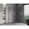 Mexen Mist-H L Duo cabina de ducha abatible derecha 75 x 100 cm, transparente, metal cañón - 8A5L-075L-100P-95-00