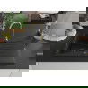 Mexen Cesar 1-Schüssel Granitspüle mit Abtropffläche und Küchenarmatur Telma, schwarz - 6514-77-670200-50-B
