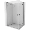 Mexen Mist-H L Duo cabine de duche com porta dobrável esquerda 110 x 105 cm, transparente, metal gun - 8A5L-110L-105P-95-00