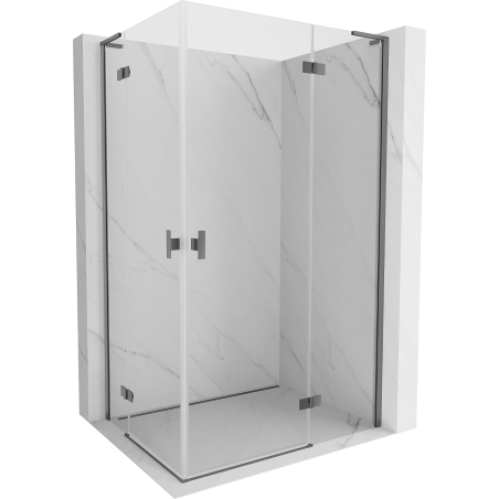 Mexen Mist-H L Duo Right Hinge Shower Cabin 70 x 115 cm, Transparent, Gun Metal - 8A5L-070L-115P-95-00