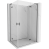 Mexen Mist-H L Duo kabina tuš s dvostrukim vratima desna 115 x 120 cm, prozirna, pištoljski metal - 8A5L-115L-120P-95-00