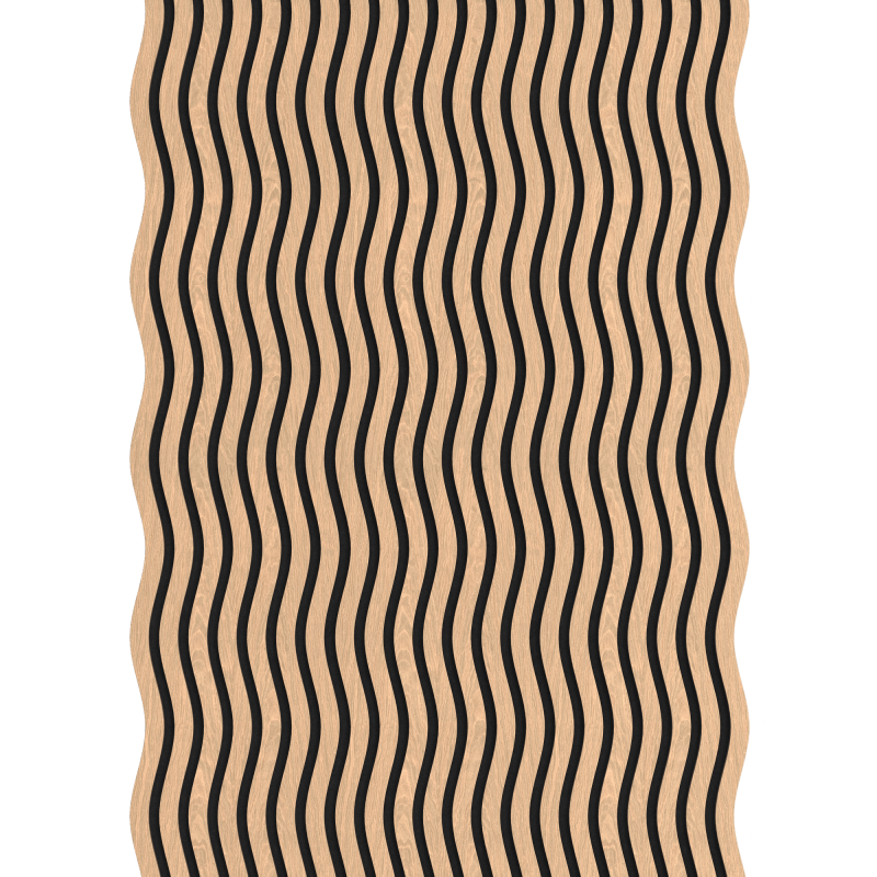 Mexen Lam-SF 01 lamele ścienne akustyczne 280 x 30 cm, filc 9 mm, fornir techniczny, Bielony Dąb - S106-280-01-040