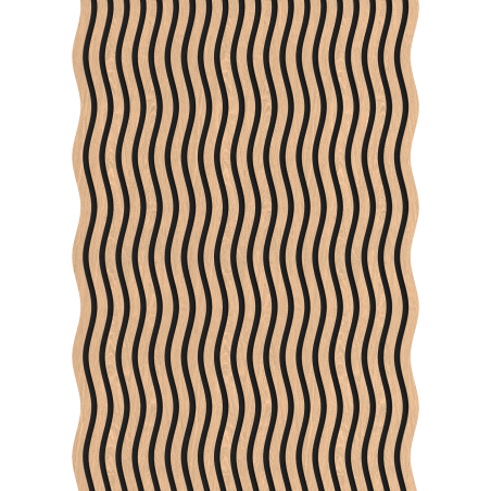 Mexen Lam-SF 01 lames murales acoustiques 280 x 30 cm, feutre 9 mm, placage technique, Chêne blanchi - S106-280-01-040