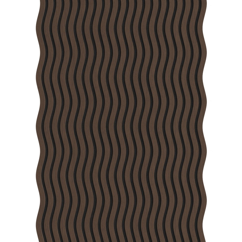 Mexen Lam-SF 01 akoestische muurpanelen 280 x 30 cm, vilt 9 mm, technische fineer, Mocca Eik - S106-280-01-045