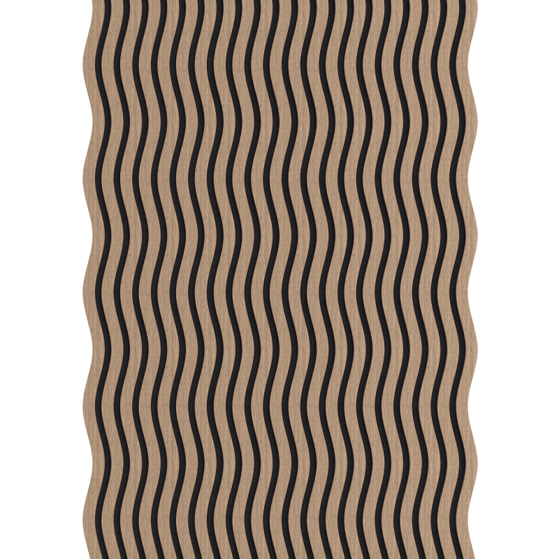 Mexen Lam-SF 01 lamele ścienne akustyczne 280 x 30 cm, filc 9 mm, fornir techniczny, Jasny Orzech - S106-280-01-047