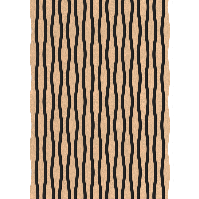 Mexen Lam-SF 26 lamele ścienne akustyczne 280 x 30 cm, filc 9 mm, fornir techniczny, Bielony Dąb - S106-280-26-040